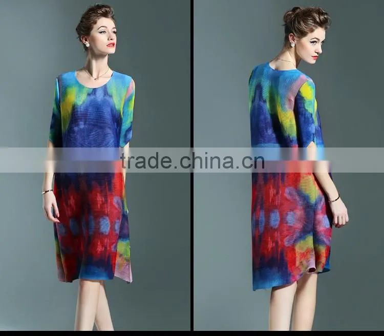 Fancy wash printed women camo draped dresses