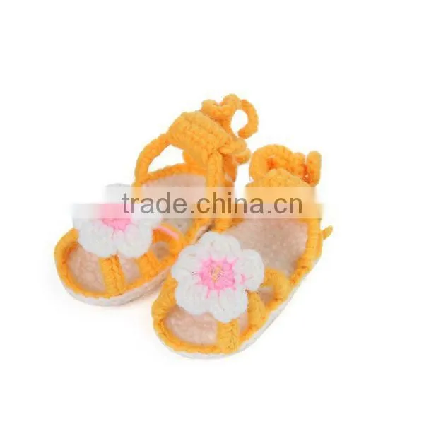 Summer Flower Free Pattern Crochet Knitting Shoes for Baby