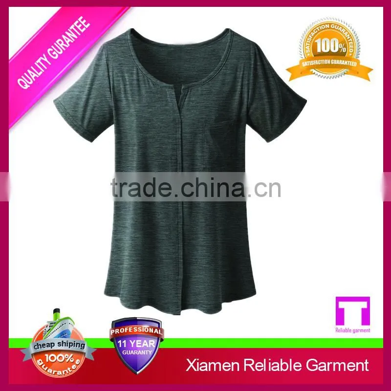 Plain short sleeve safety fancy ladies t shirt