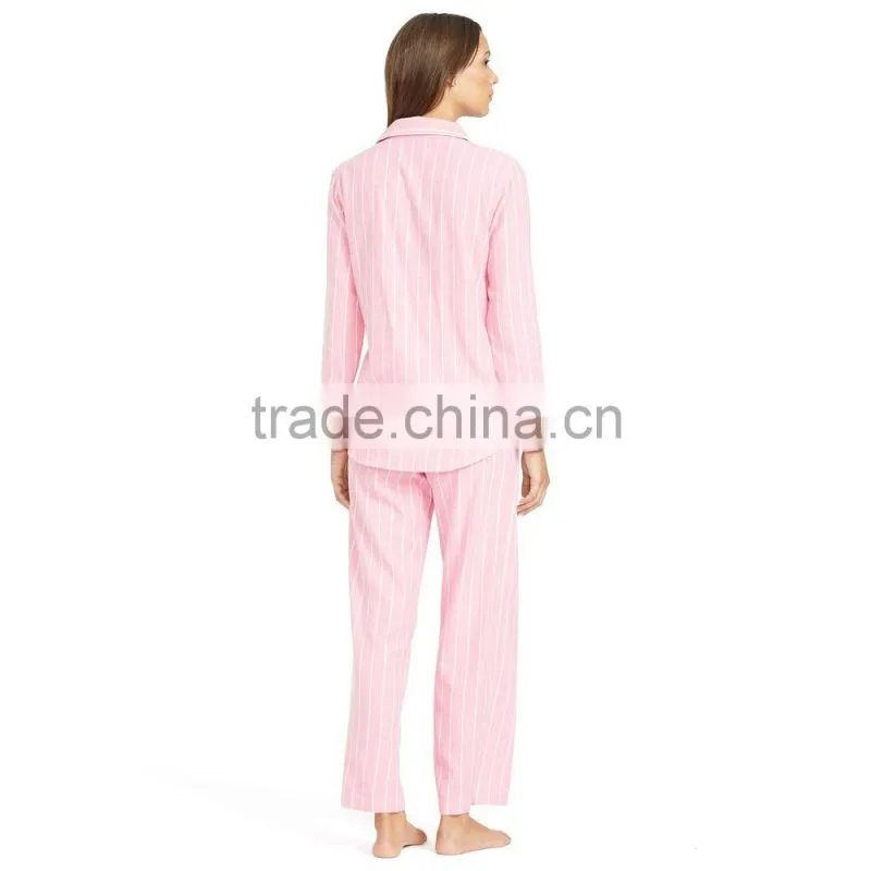Women's pink and white the striped pajamas