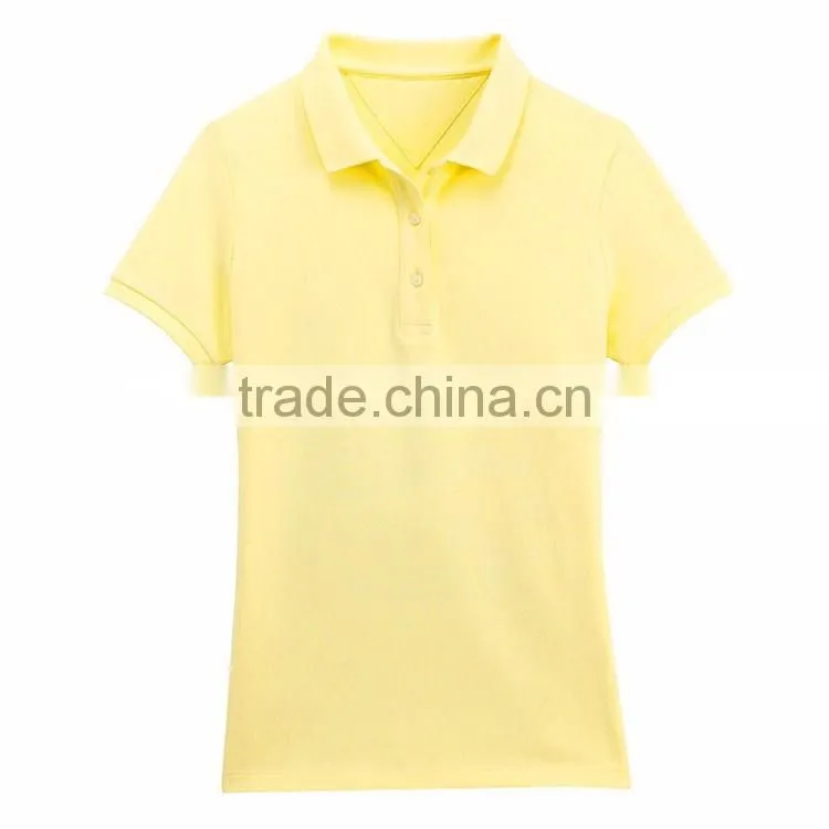 Wholesale latest slim fit blank polo shirts cheap plain girls tshirt
