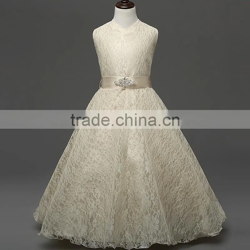 Elegant Girl Dress Girls 2015 Summer Fashion Pink Lace Party Flower Princess Wedding Dresses Baby Girl dress