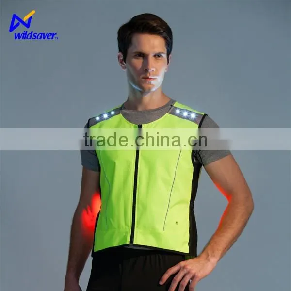 reflective safety winter industrial working cotton jackets with leds