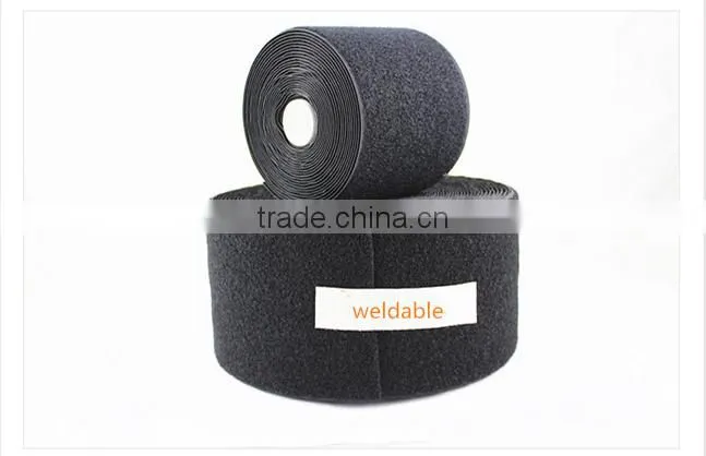 Hook and loop heat activated with special adhesive