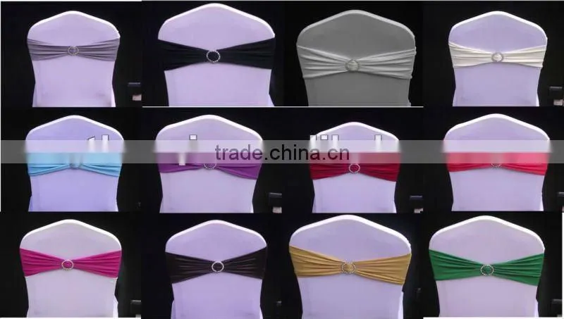 Red lycra spandex chair cover band and Nylon band for wedding chair cover