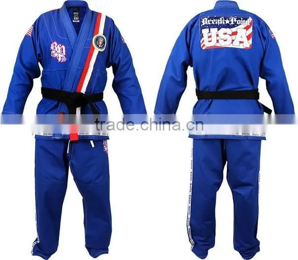 Customized Bjj gi with inside printing( White,Black,Blue,Royal Blue,Grey,Green)