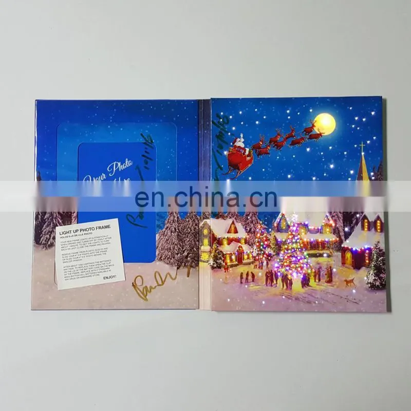 Custom hanging window cheap picture frame with led light