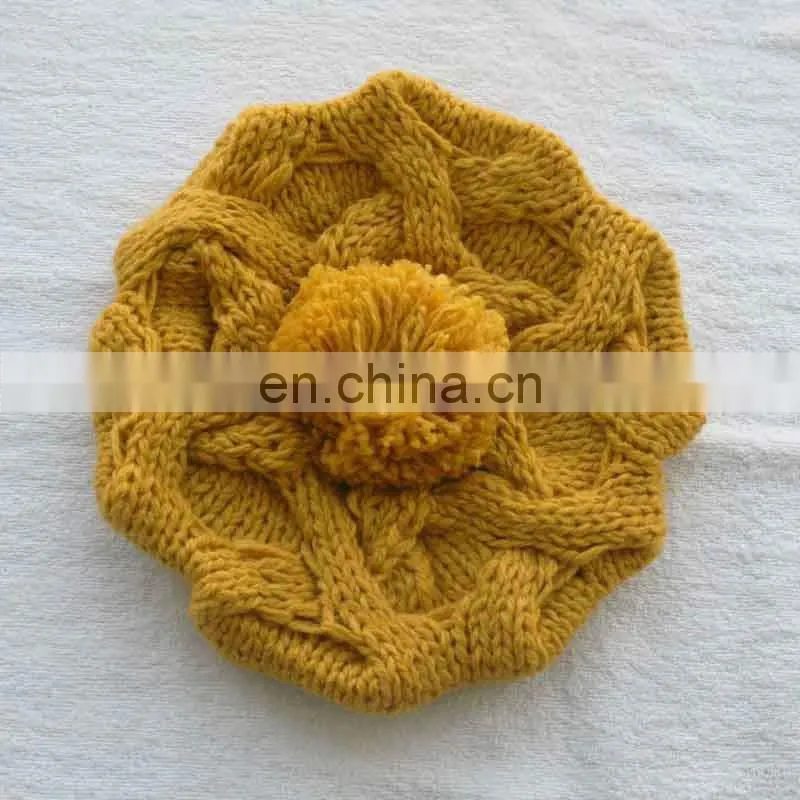 fashion laides grey knitting/beret hat