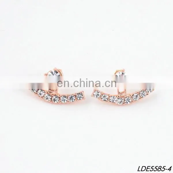 Tiny hook stone Earrings