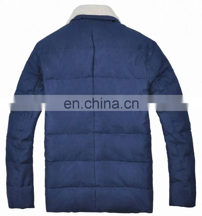 2015 blue lapel collar corduroy fabric men's suit
