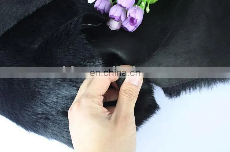 100% polyester made fake rabbit fur fabric