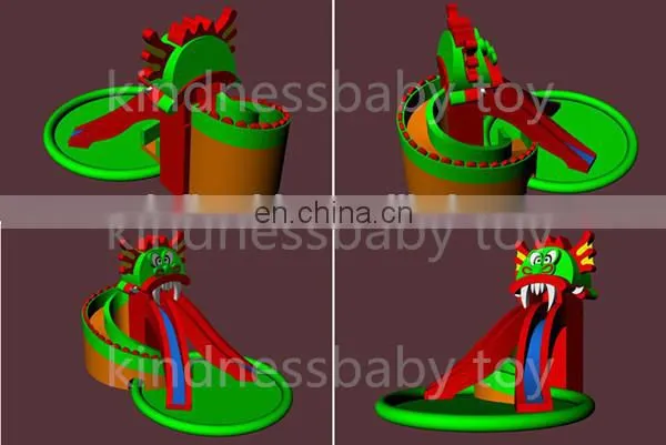 GB air commercial grade inflatable water slides , wahoo inflatable water slide , big water slides for sale