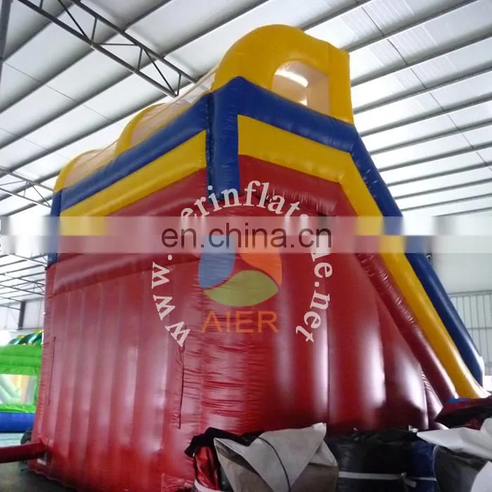 Most popular child and adult sport games inflatable slide cheap double lane water slide inflatable for sale
