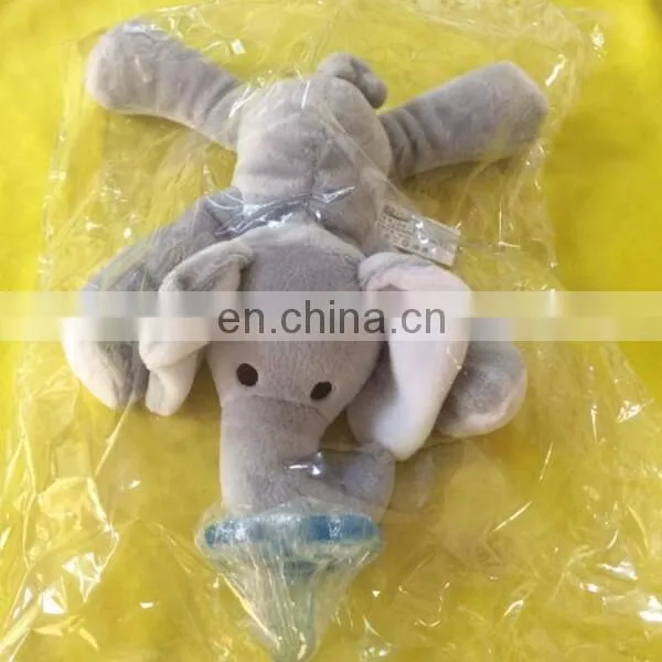 Custom private label baby plush animal monkey with detachable pacifiers