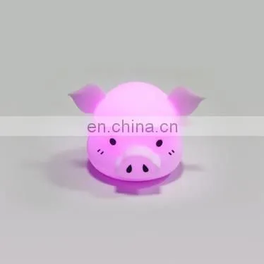 Silicone LED nightlight cute cartoon animal pig