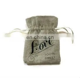 customized hemp drawstring bag jewellery drawstring pouch