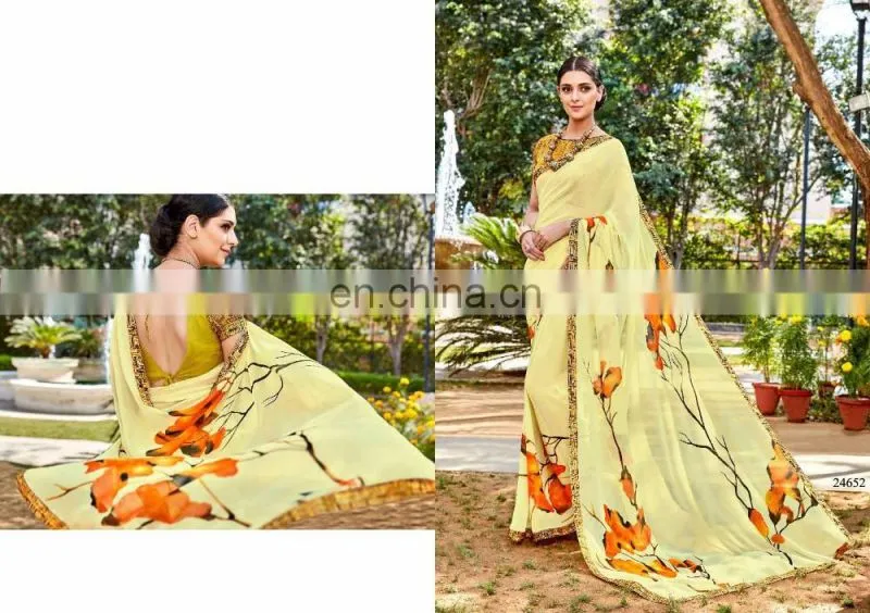 Designer Printed Georgette Saree.
