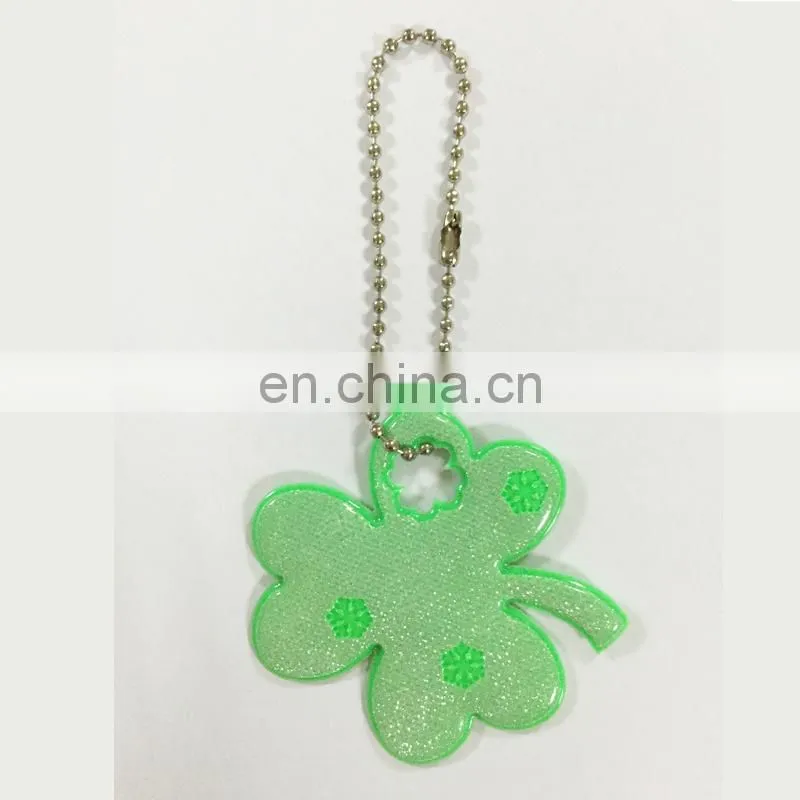 Custom high quality reflective soft pvc keychain