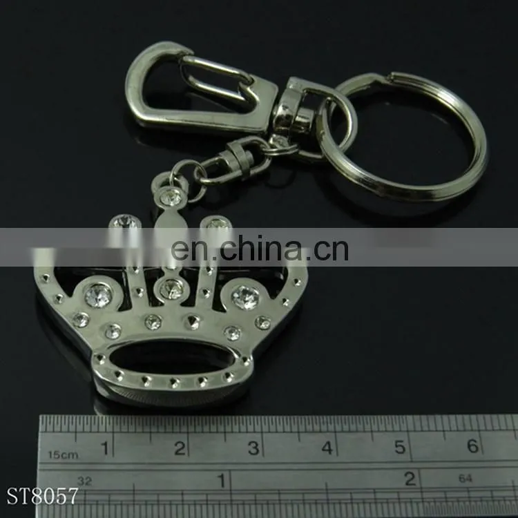 New Crown Shape Metal Crystal Diamond Keychain for Wedding Gift