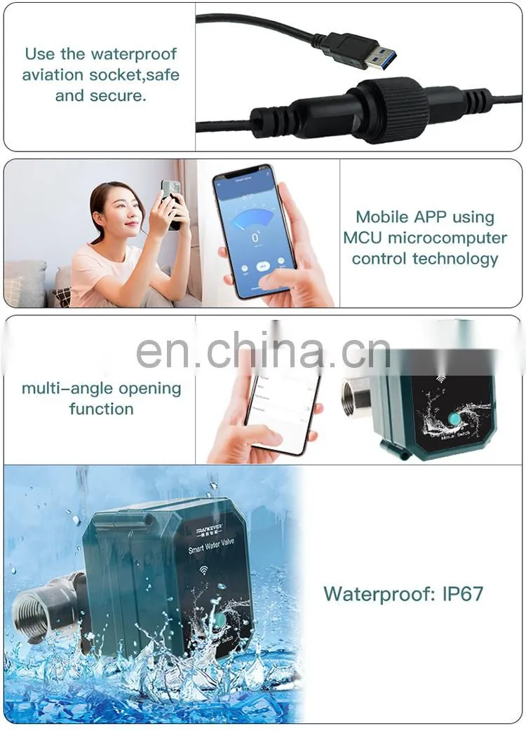 Smart Home Wifi Tuya App Control Garden irrigation smart water timer Smart Water Valve