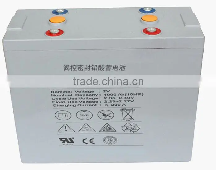 CE FCC MSDS 2V 1000AH Valve Regulated Storage Battery(Telecom Use)
