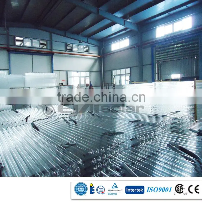 Green energy instant hot water vacuum tube solar collector for resort ( CE, CCC, ISO9001, SRCC, Solar Keymark, CSA-F378 )