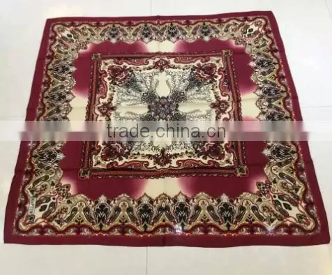 Popular silk muslim square scarf (Very beautiful,not slide)