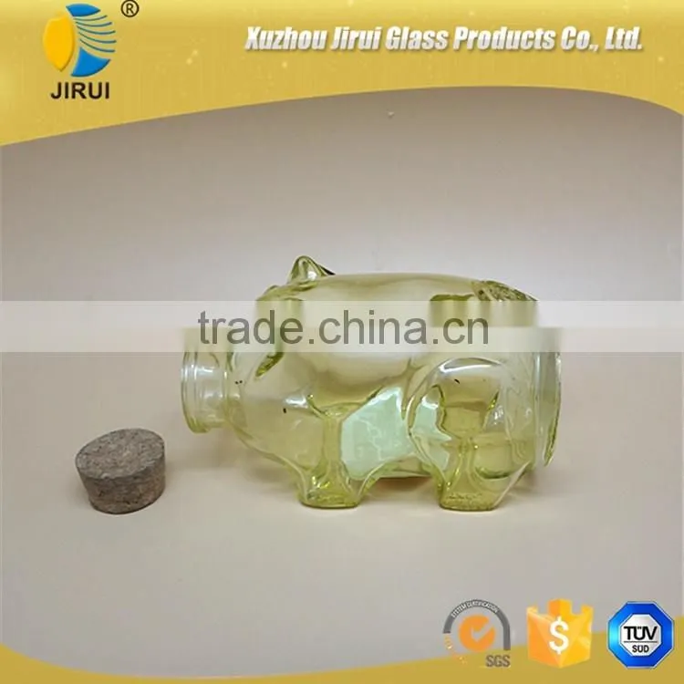 animal shape wishing glass bottle with screw top & crimp top