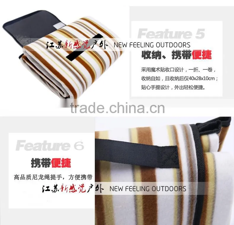 Polyester Fleece Custom Foldable Picnic Blanket