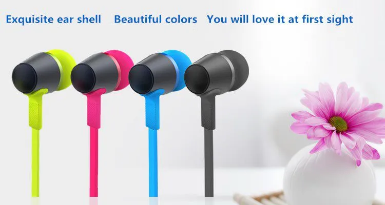 In-ear Coloful wired stereo metal headphones with mic for Huawei Mate 10