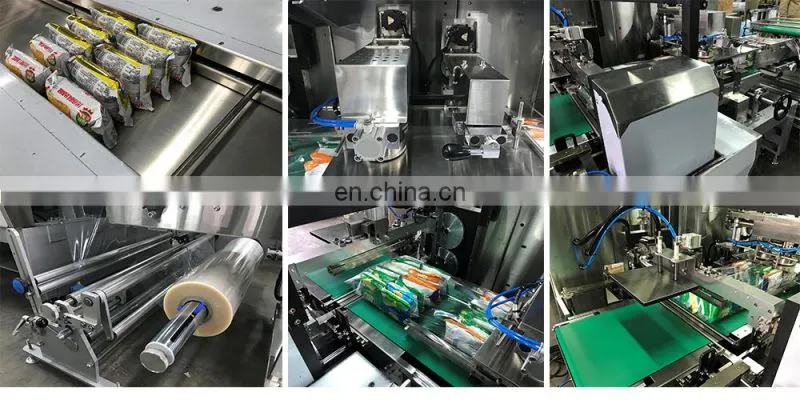 Automatic Fried Instant Noodle Cakes Horizontal Flow Pillow Pack Packaging Machinery Multipack Packing Machine Sealing Machines