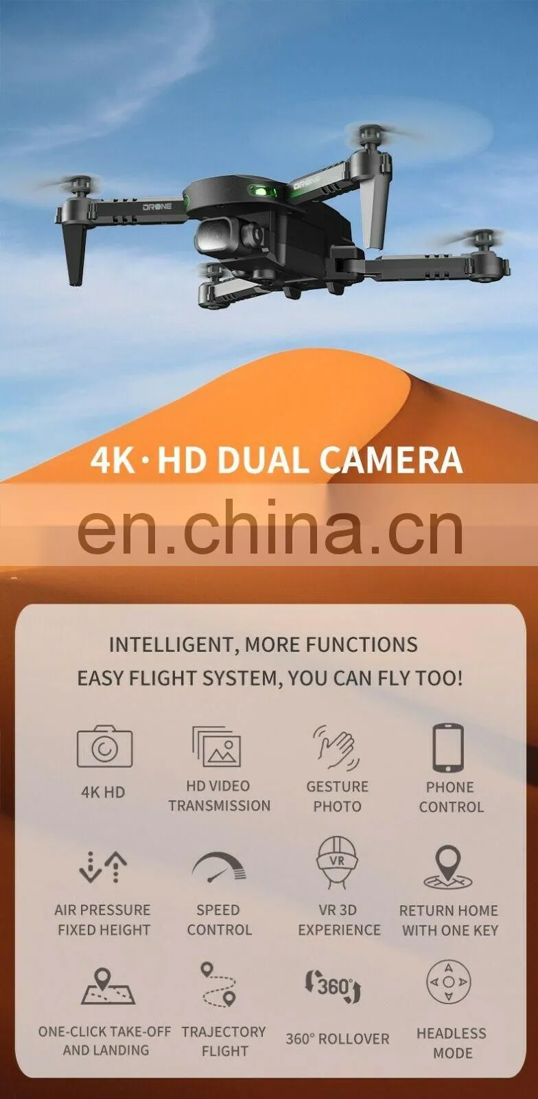 GD93 long range drone with 4k hd camera drone toys for kids drone with camera