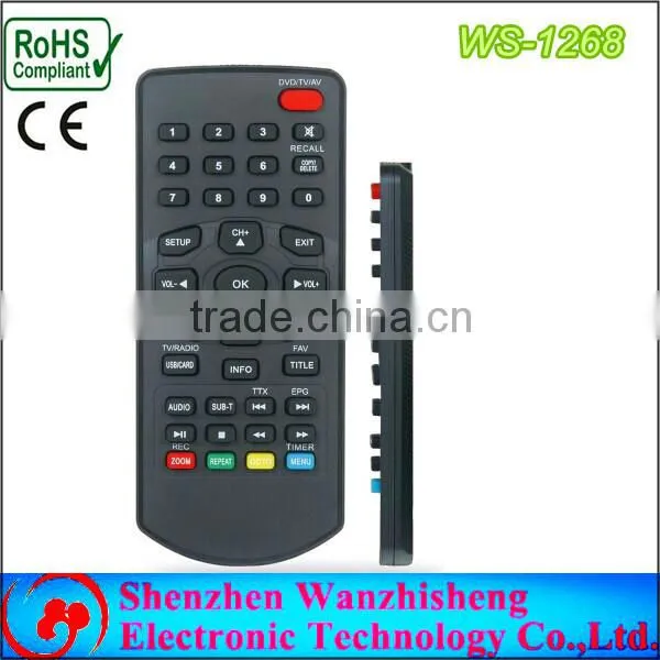 Popular ir dvb player remote control with 37 keys