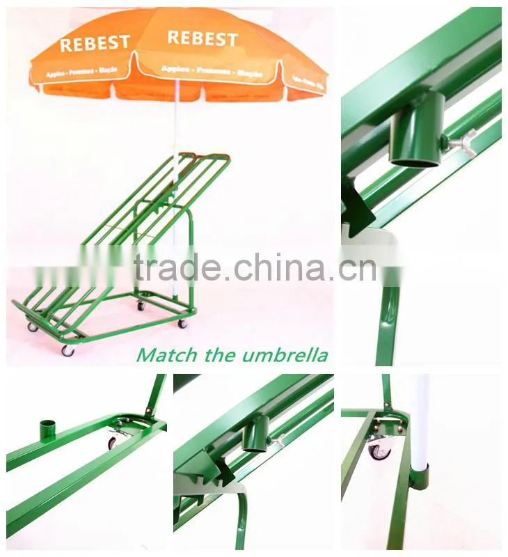 Convenient grocery shelf for supermarket with wheel