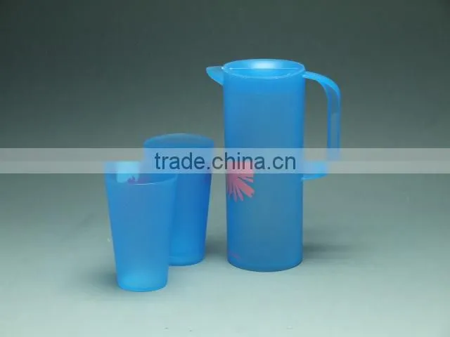 1.8L plastic cold water jug with cup set