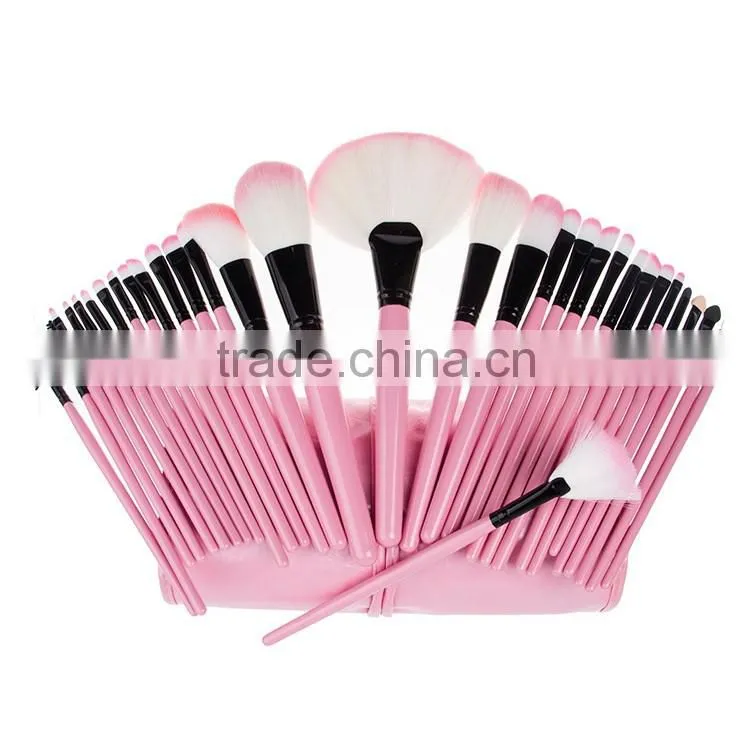 32pcs professional cosmetic makeup brush kit with PU bag