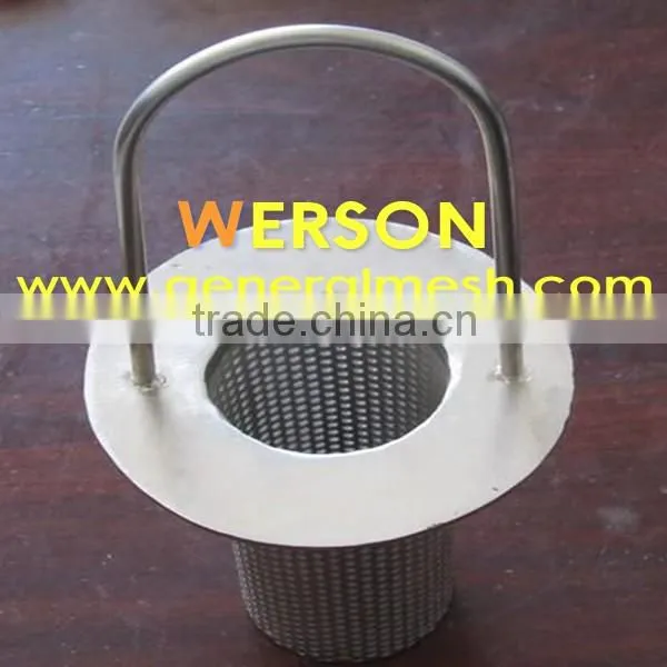 stainless steel Perforated metal basket strainer and CYLINDER | generalmesh