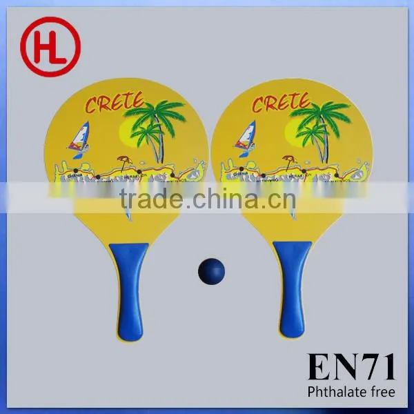 Custom Hot Sale High QUALITY promotionooden Beach Tennis Racket /beach paddle racketswith beach ball wholesaleal outdoor game W