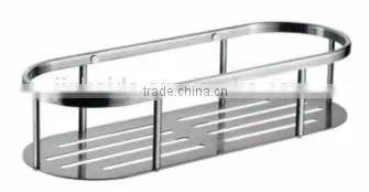 Stainless steel bath corner shelf, stainless steel corner shelf dual tier corner rack with hooks, 721-2