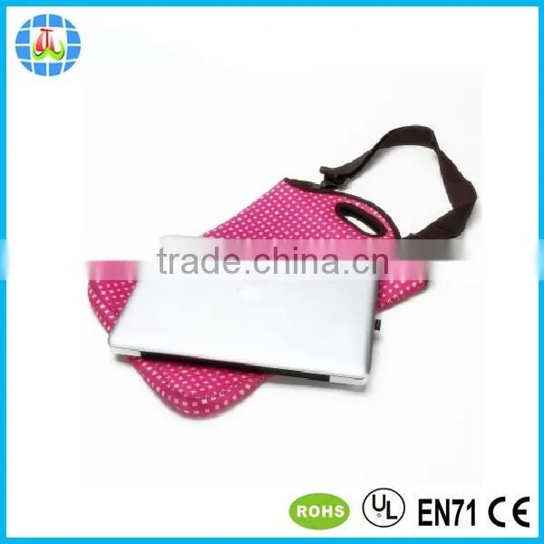 black color neoprene laptop sleeve with silk screen printing