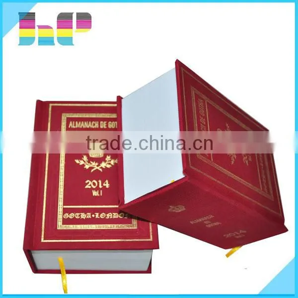 Cheap leather cover dictionary book printing service, cloth cover book printing factory