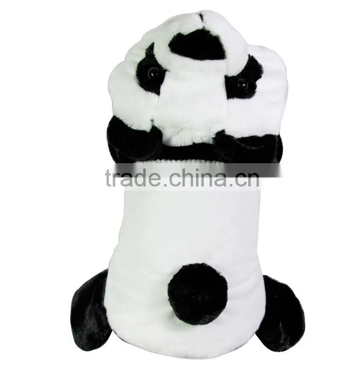 3D Dog Panda Clothes with Shorn Velvet Material and Rhombic Cotton-padded Lining fit for Autumn and Winter