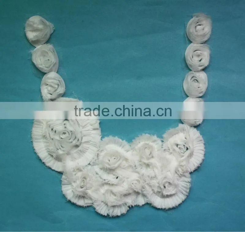 Latest flower chiffon and cotton women collar designs