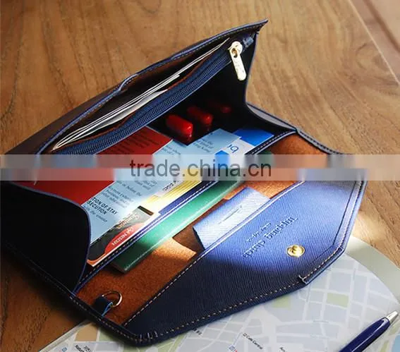 Newest Design Fashion Trendy Multifunctions Leather Wallet Women,Travel Document Passport Holder,Phone Purse