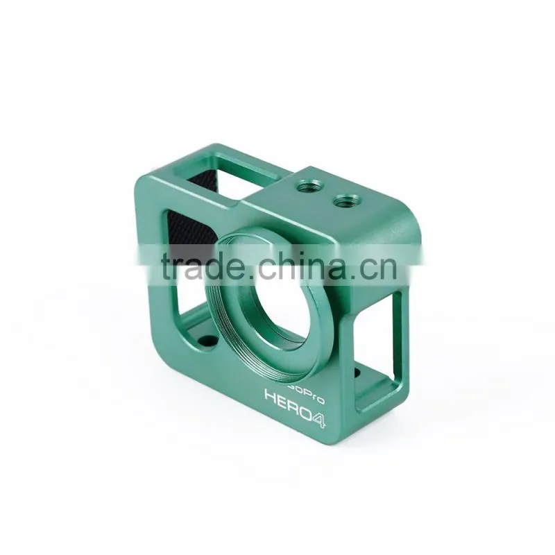 Green Metal CNC Aluminium Protective Case Shell for Hero4 HERO3+
