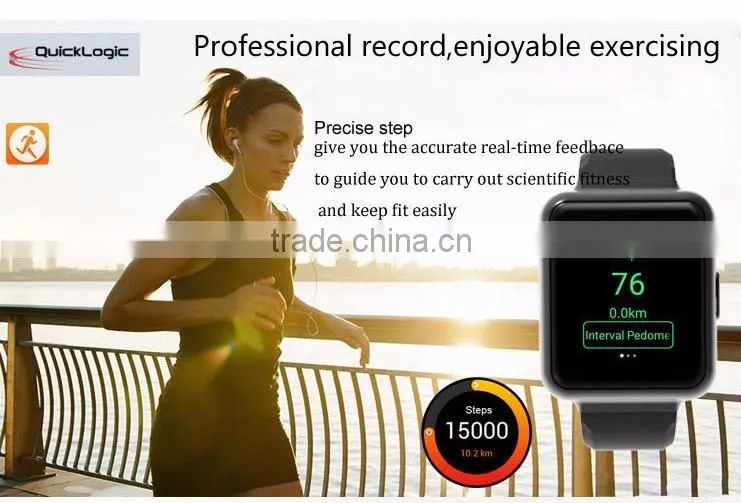 2016 New Android Smart Watch with 3G Sim Card Support 1GB 8GB Memory Wifi GPS Built-in