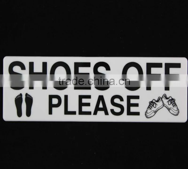 Plastic self adhesive no smoking warning sign