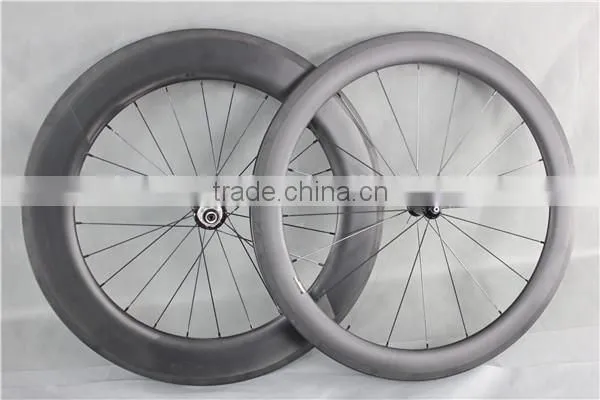 56mm and 86mm carbon clincher wheels China carbon wide side bike wheels W56C
