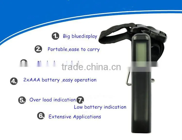 2016 hot selling travel accessory digital flashlight luggage scale