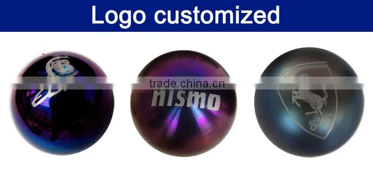 2015 new products auto parts m10*1.25 polished full titinaium ball shape gear shift knob